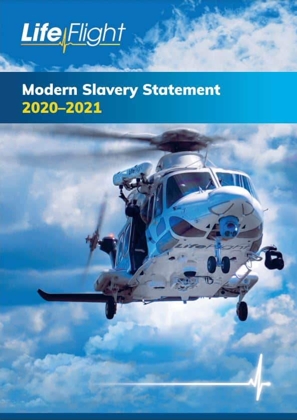 LifeFlight Modern Slavery Statement 2020-2021 digital pdf cover