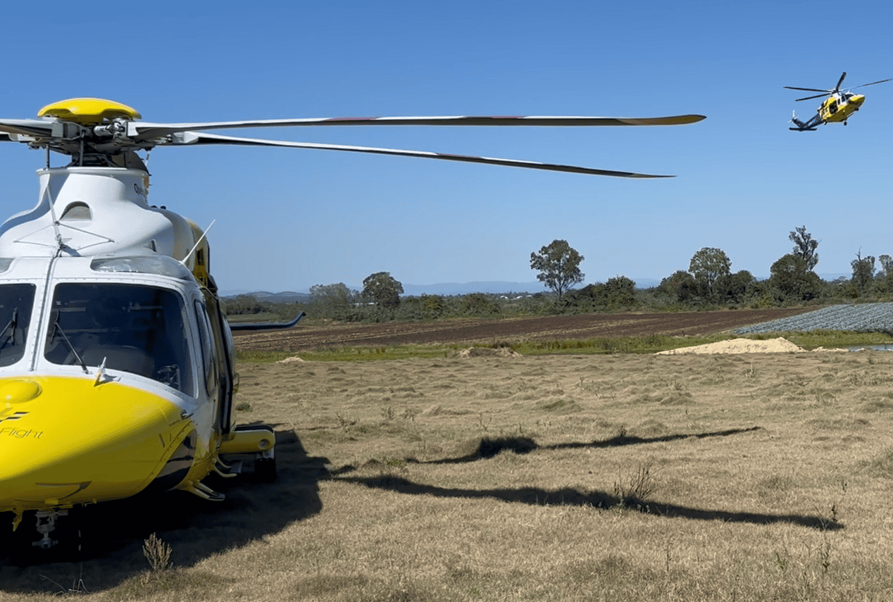 Two LifeFlight helicopters tasked to car and truck crash LifeFlight